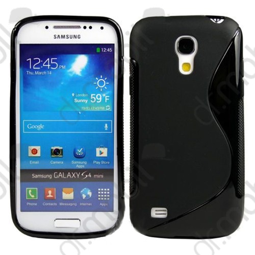 Tok telefonvédő szilikon Samsung GT-I9195 Galaxy S IV. mini (S4 mini) TPU hátlap tok S-line fekete