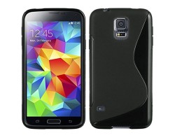 Tok telefonvédő szilikon Samsung SM-G800 Galaxy S V. mini (S5 mini) TPU S-line fekete