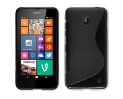 Tok telefonvédő szilikon Nokia Lumia 630 / 635 TPU hátlap tok S-line fekete