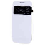 Tok flip cover Samsung GT-I9192 Galaxy S IV. mini DUAL (S4 mini) (ablakos, aktív) fehér EazyCase