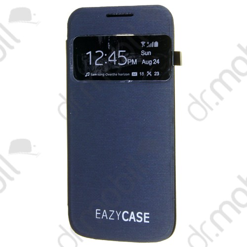 Tok flip cover Samsung GT-I9192 Galaxy S IV. mini DUAL (S4 mini) (ablakos, aktív) sötétszürke EazyCase