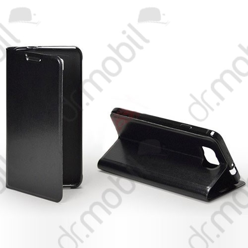 Tok notesz Samsung SM-A500F Galaxy A5 tpu + bőr oldalra flip nyitható fekete