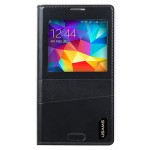 Tok álló flip Samsung SM-G900 Galaxy S V. (Galaxy S5) USAMS Melody (bőr, oldalra nyíló, hívószámkijelzés, S-View cover) fekete
