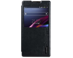 Tok álló flip Sony Xperia Z3 (D6653) Merry bőr fekete (SYXZ3MR01)