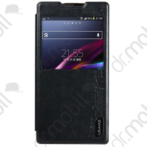 Tok álló flip Sony Xperia Z3 (D6653) Merry bőr fekete (SYXZ3MR01)