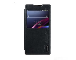Tok álló flip Sony Xperia Z3 Compact (D5803) Merry bőr fekete (M55WMR01)