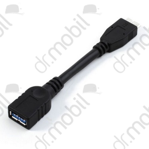 Adapter kábel Samsung SM-N910C Note 4. (micro-B USB 3.0, OTG, USBstick/pendrive csatlakoztatás) fekete