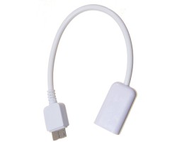 Adapter kábel Samsung SM-N910C Note 4. (micro-B USB 3.0, OTG, USBstick/pendrive csatlakoztatás) fehér