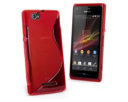 Tok telefonvédő szilikon Sony Xperia M (C1905) S-line piros