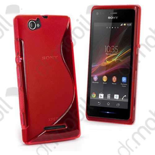 Tok telefonvédő szilikon Sony Xperia M (C1905) S-line piros