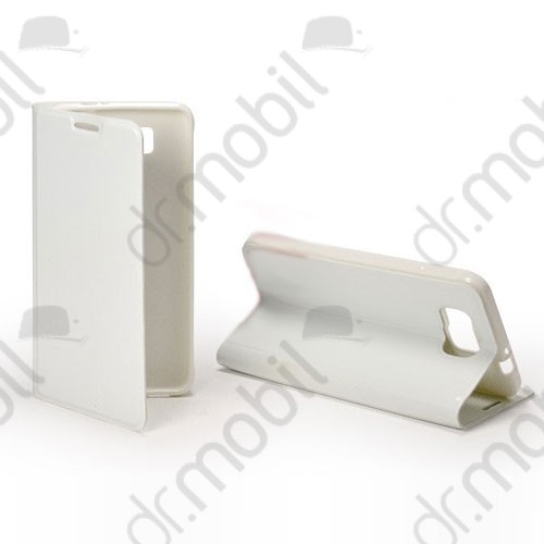 Tok notesz Samsung SM-G800 Galaxy S V. mini (S5 mini) tpu + bőr oldalra nyitható fehér