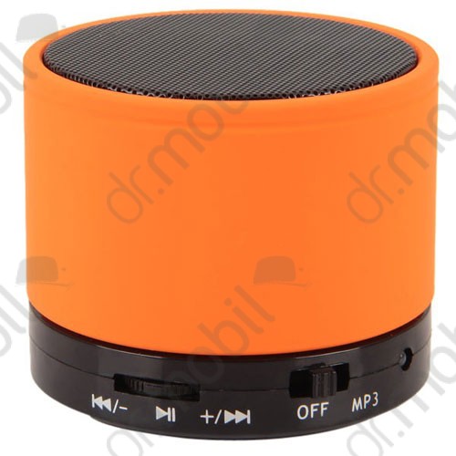 Bluetooth hangszóró S10 narancs - fehér (kihangosító,fm, mp3 microSD lejátszó) 
