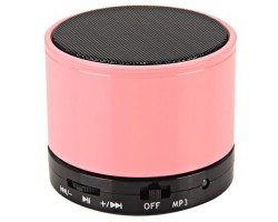 Bluetooth hangszóró S10 pink (kihangosító,fm, mp3 microSD lejátszó) 