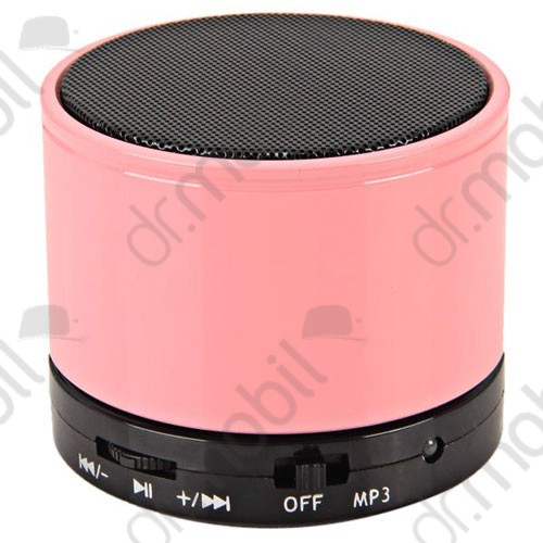 Bluetooth hangszóró S10 pink (kihangosító,fm, mp3 microSD lejátszó) 
