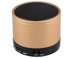 Bluetooth hangszóró S10 metal arany (kihangosító,fm, mp3 microSD lejátszó) 