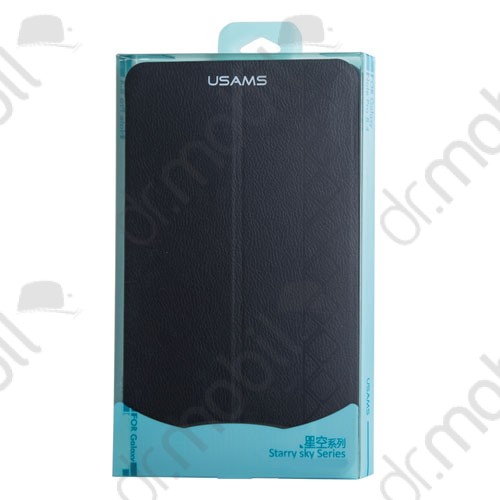 Tok álló bőr Samsung SM-T111 Galaxy Tab3 Lite 7.0 3G (flip, oldalra nyíló, asztali tartó funkció,) USAMS Starry fekete
