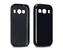 Tok telefonvédő szilikon Samsung SM-G357FZ Galaxy Ace 4 LTE (matt hátlap fényes keret) fekete
