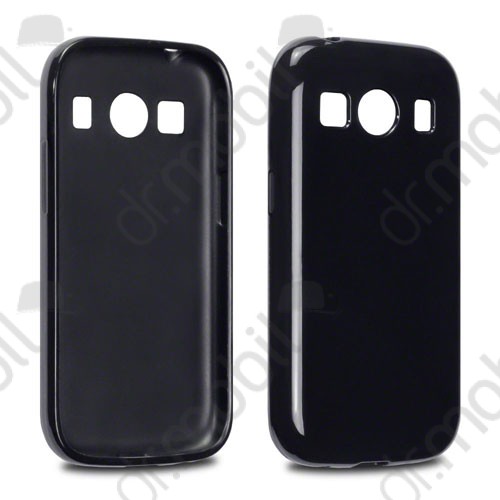 Tok telefonvédő szilikon Samsung SM-G357FZ Galaxy Ace 4 LTE (matt hátlap fényes keret) fekete