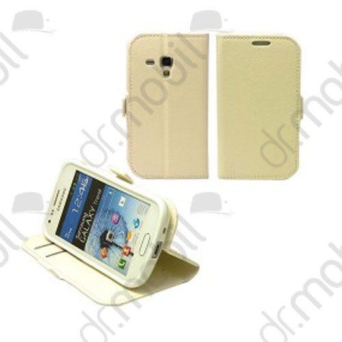 Tok notesz Samsung SM-G357FZ Galaxy Ace 4 LTE bőr oldalra nyitható fehér