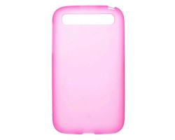 Telefonvédő gumi / szilikon BlackBerry Q20 Classic (fényes keret) átlátszó rózsaszín