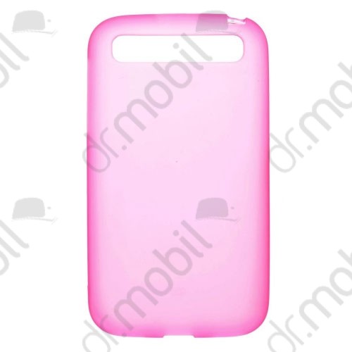 Telefonvédő gumi / szilikon BlackBerry Q20 Classic (fényes keret) átlátszó rózsaszín
