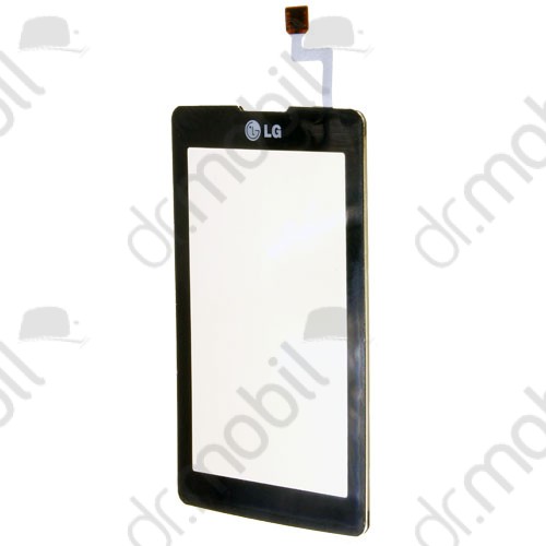 Előlap LG K500 / KP501 / KP502 érintő plexi - panel fekete 