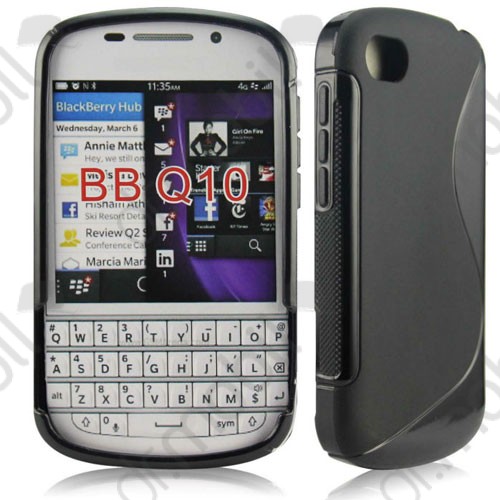 Tok telefonvédő szilikon BlackBerry Q10 S-line fekete