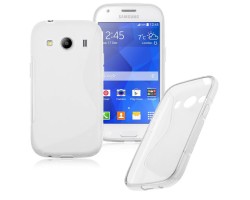 Tok telefonvédő szilikon Samsung SM-G357FZ Galaxy Ace 4 LTE TPU hátlap tok S-line fehér