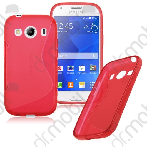 Tok telefonvédő szilikon Samsung SM-G357FZ Galaxy Ace 4 LTE TPU hátlap tok S-line piros