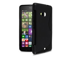 Tok telefonvédő szilikon Microsoft Lumia 535 TPU hátlap tok S-line fekete