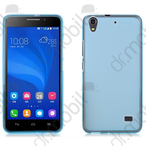 Telefonvédő gumi / szilikon Huawei Ascend G620s (fényes keret) átlátszó kék