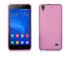 Telefonvédő gumi / szilikon Samsung SM-J100 Galaxy J1 (fényes keret) átlátszó rózsaszín