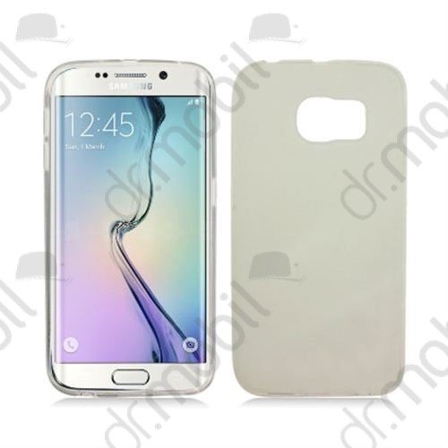 Tok telefonvédő szilikon Samsung SM-G925F Galaxy S6. Edge (matt hátlap fényes keret) átlátszó