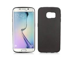Tok telefonvédő szilikon Samsung SM-G925F Galaxy S6. Edge (matt hátlap fényes keret) fekete