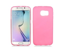 Tok telefonvédő szilikon Samsung SM-G925F Galaxy S6. Edge (matt hátlap fényes keret) pink