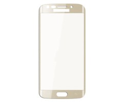 Képernyővédő üvegfólia Samsung SM-G925F Galaxy S6. Edge lekerekített arany (1 db-os, edzett üveg, karcálló, 9H) 