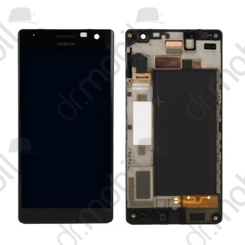 Érintő kijelzővel Nokia Lumia 730 / 735 fekete komplett LCD modul swap
