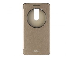 Műanyag telefonvédő LG G3 S (D722) CCF-490GAGEUGD (FLIP, hívószámkijelzés, és hívás felvételhez kivágás, QuickWindow) arany
