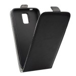 Tok álló bőr Huawei Honor 5X (ultra slim design, rejtett mágneses zár szilikon belsővel) flip fekete