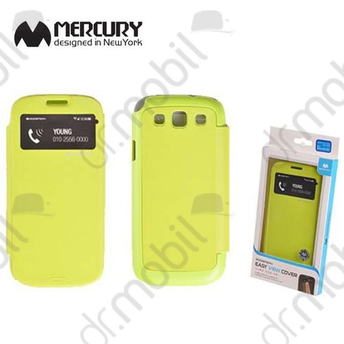 Műanyag telefonvédő Samsung GT-I9300 Galaxy S III. (Galaxy S3) (QuickWindow) flip lime