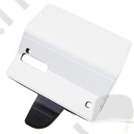 Tok álló bőr Sony Xperia M4 Aqua (E2303) (oldala nyitható, mágneses zár szilikon belsővel) flip fehér - fekete