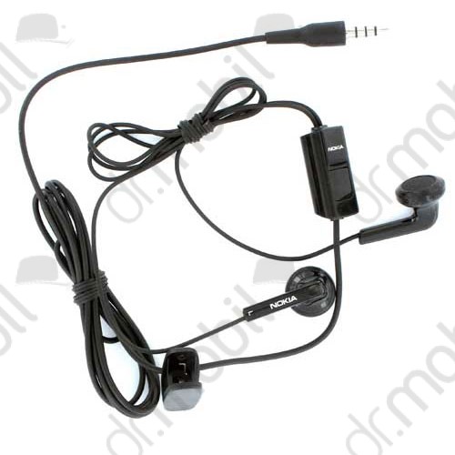 Fülhallgató vezetékes Nokia 200 Asha (3.5 mm jack, felvevő gomb) sztereo fekete HS-48