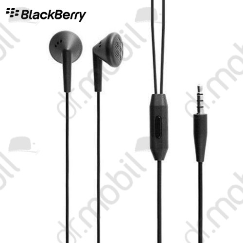 Fülhallgató vezetékes BlackBerry Classic Q20 fekete sztereó, felvevőgombos, 3.5mm HDW-44306-003