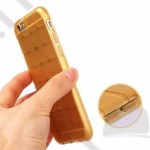 Tok telefonvédő szilikon Apple iPhone 5 / 5S kerekített négyzet mintával arany