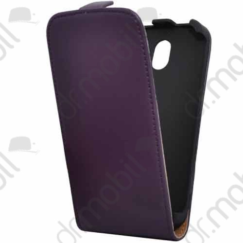 Tok álló bőr HTC Desire 500 (ultra slim design, rejtett mágneses zár) flip lila