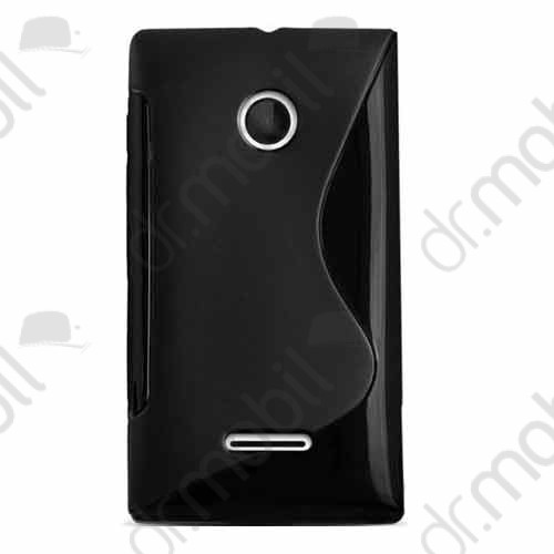 Telefonvédő gumi / szilikon Microsoft Lumia 435 (S-line) fekete