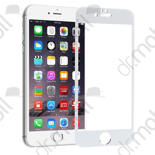 Képernyővédő üveg fólia Apple iPhone 6 / 6S fehér (1 db-os, edzett üveg, karcálló, 9H) Colorful Glass