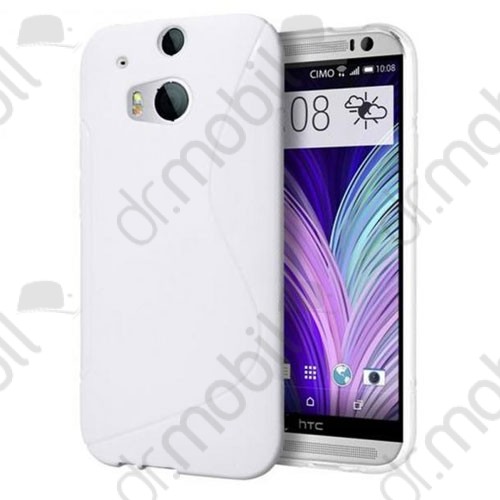 Telefonvédő gumi / szilikon HTC One 2014 (M8) (S-line) fehér