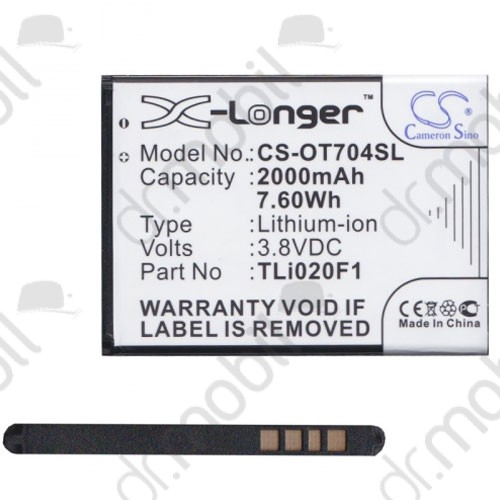 Akkumulátor Alcatel Pop C7 (OT-7041D 2000 mAh LI-ION (CAB1900003C2/CAB2000010C1 kompatibilis)