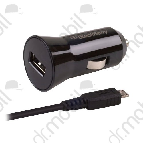 Autós töltő / BlackBerry Q10 ASY-46705-001 (microUSB töltőkábel, USB aljzat, 5V/1000 mA)
